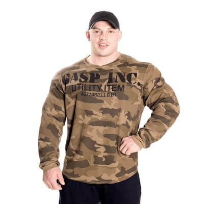 Thermal Gym Sweater, green camo, GASP
