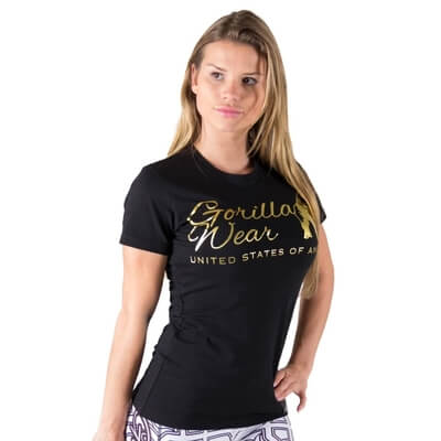 Luka T-shirt, black/gold, Gorilla Wear