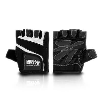 Women´s Fitness Gloves, black/white, Gorilla Wear