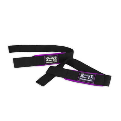 Women's Padded Lifting Straps, black/purple, Gorilla Wear