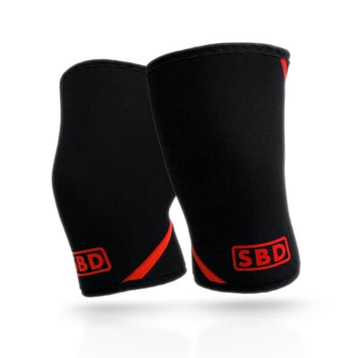 SBD Knee Sleeves, 7 mm, black/red, SBD Apparel