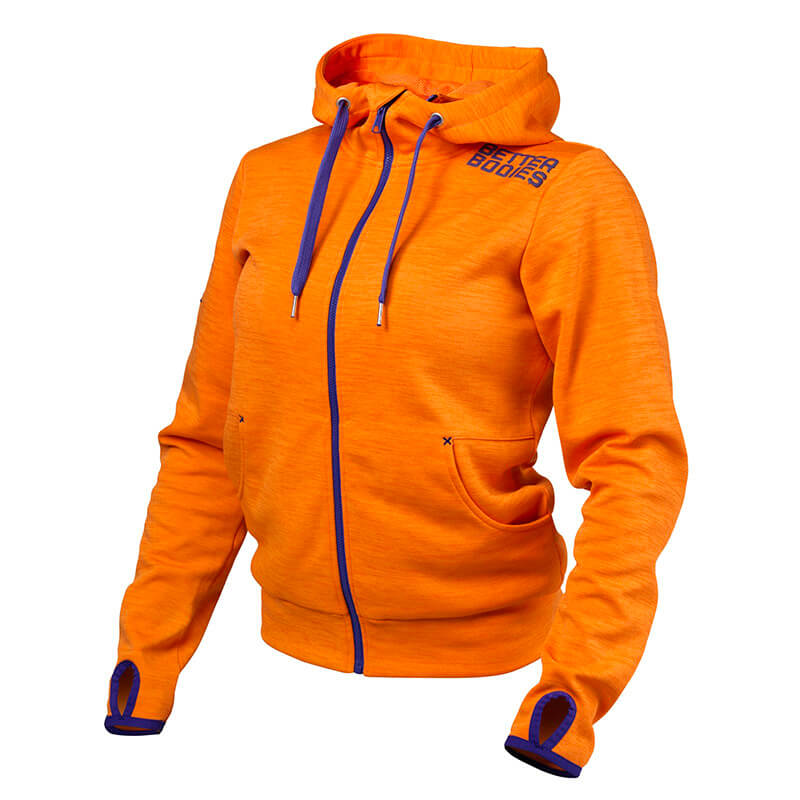 Womans Athletic Hood, bright orange, Better Bodies