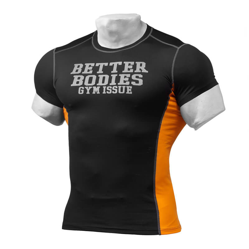 Kolla in Tight Fit Tee, black/orange, Better Bodies hos SportGymButiken.se