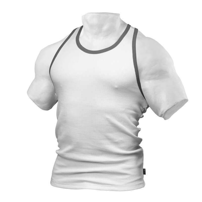 Kolla in Men's Rib T-Back, white, Better Bodies hos SportGymButiken.se