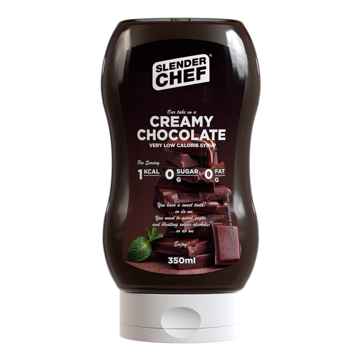 Creamy Chocolate Syrup, 350 ml, Slender Chef