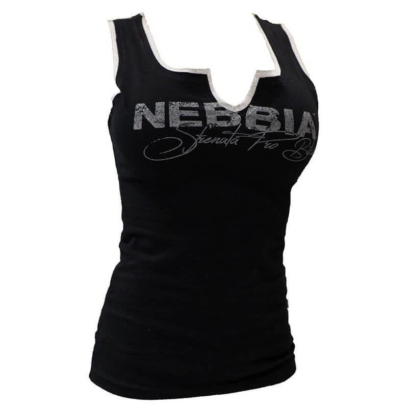 Shirt Sleeveless, svart, Nebbia