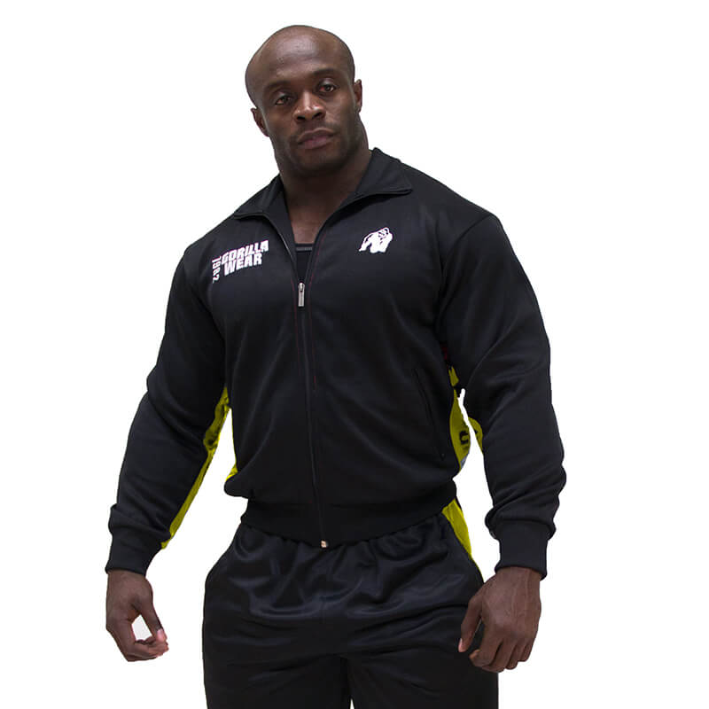Kolla in Track Jacket, svart/gul, Gorilla Wear hos SportGymButiken.se