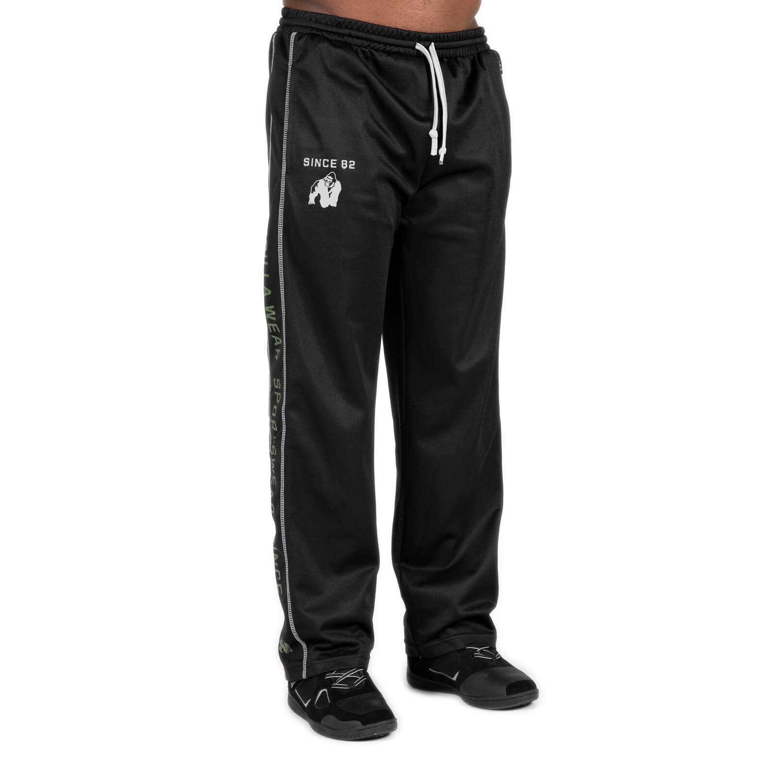 Kolla in Functional Mesh Pants, black/green, Gorilla Wear hos SportGymButiken.se