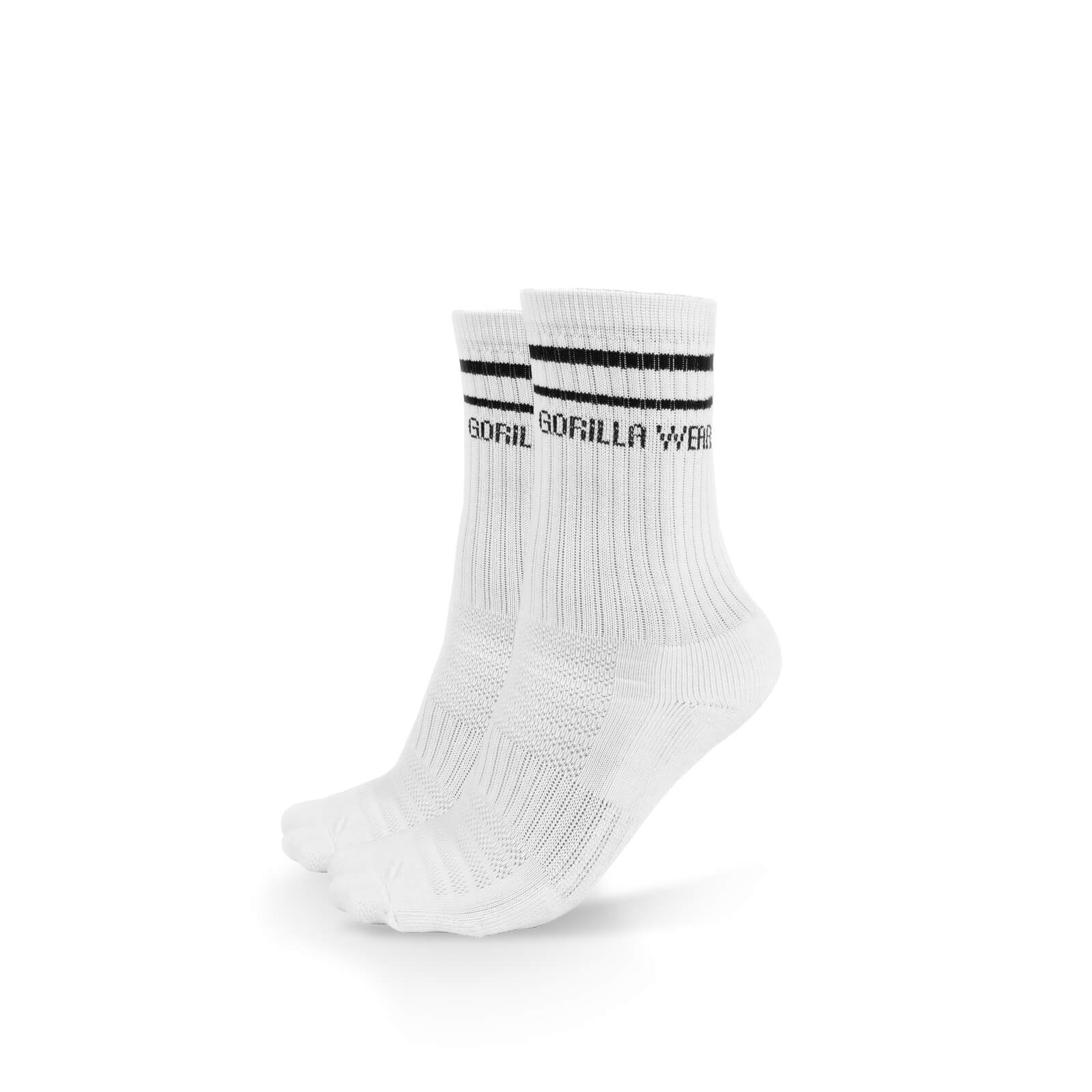 Kolla Gorilla Wear Crew Socks 2-Pack, white, Gorilla Wear hos SportGymButiken.se