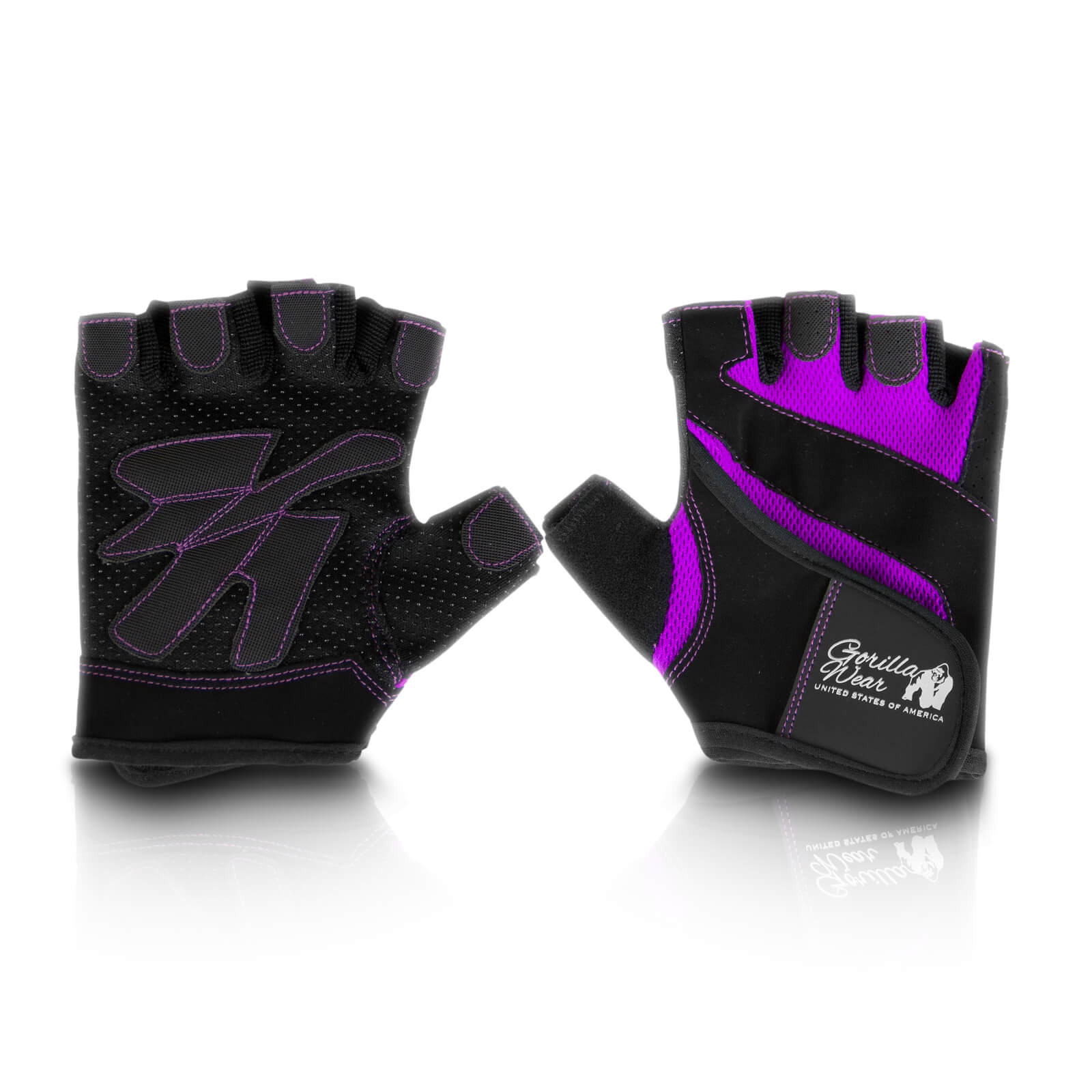 Kolla in Women´s Fitness Gloves, black/purple, Gorilla Wear hos SportGymButiken.
