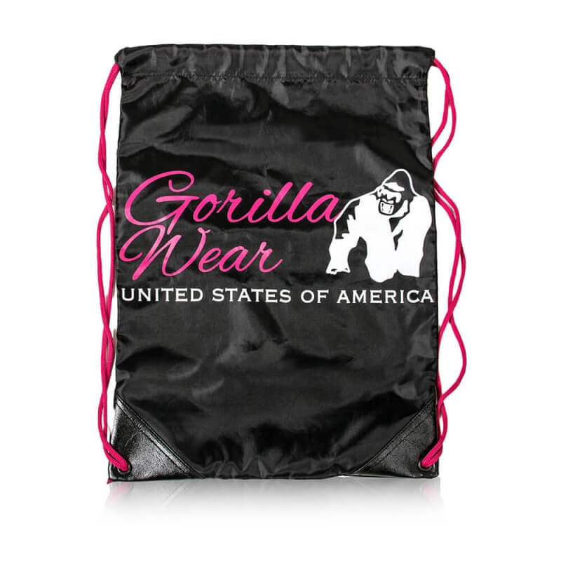 Kolla in GW Drawstring Bag, black/pink, Gorilla Wear hos SportGymButiken.se