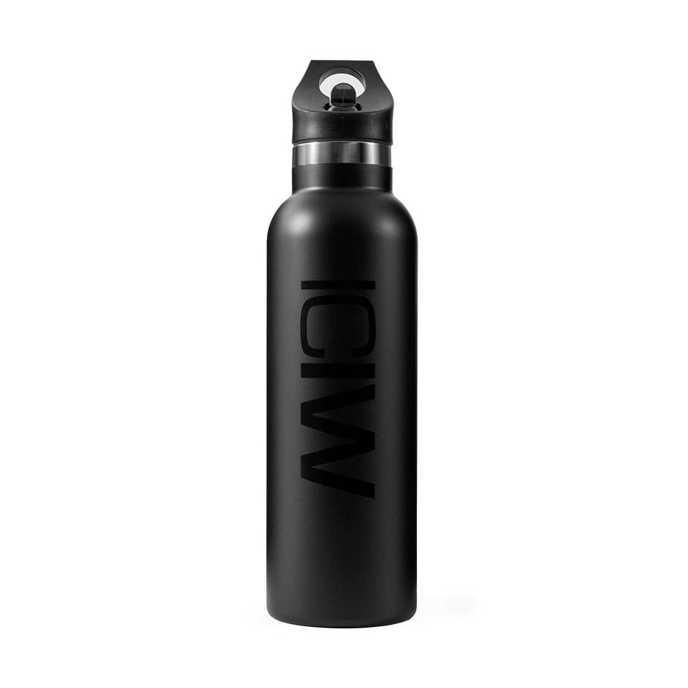Kolla in Stainless Steel Water Bottle 600ml, black, ICANIWILL hos SportGymButike