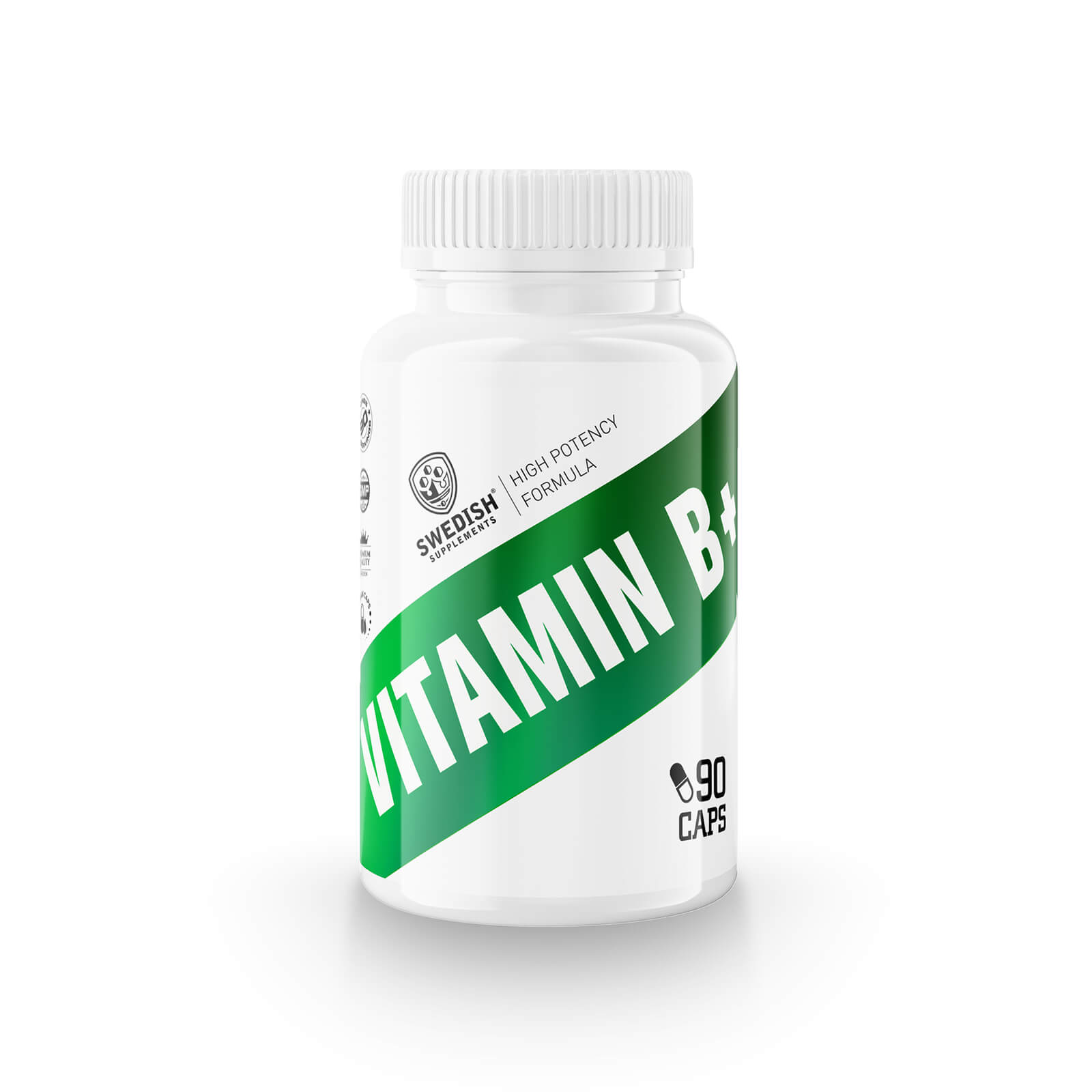 Kolla Vitamin B+, 90 kapslar, Swedish Supplements hos SportGymButiken.se