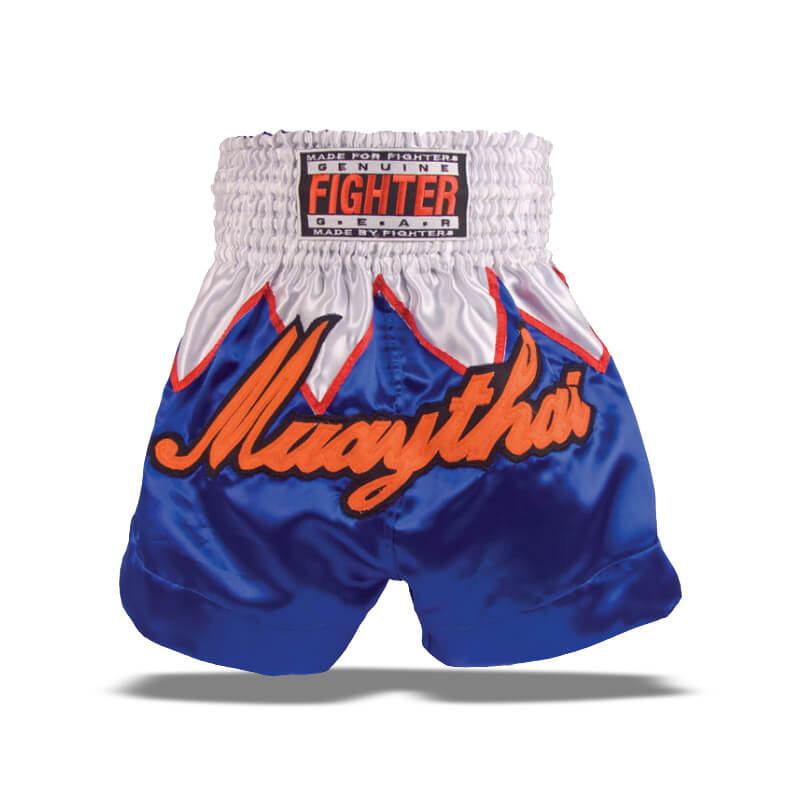 Kolla in Thai shorts, blå/vit, Fighter hos SportGymButiken.se