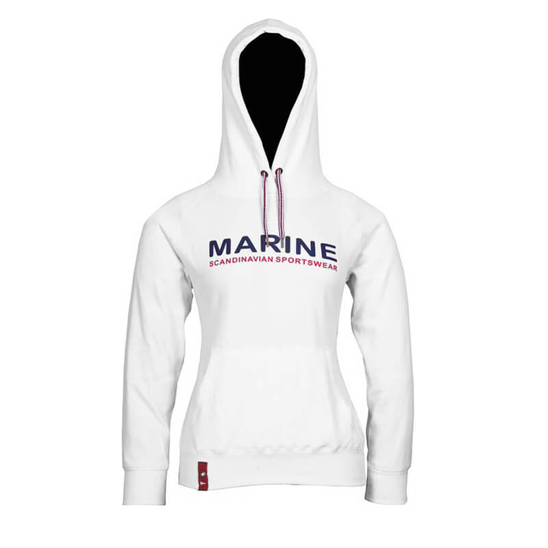 Kolla in Girl Sweater With Hood, white, Marine hos SportGymButiken.se