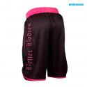 Women\'s Mesh Shorts, black/pink, Better Bodies