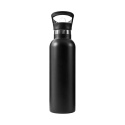 Stainless Steel Water Bottle 600ml, black/white, ICANIWILL
