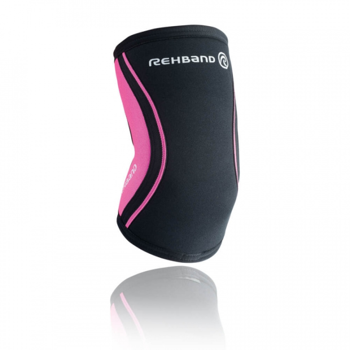 Kolla in RX Elbow Sleeve, 5mm, black/pink, Rehband hos SportGymButiken.se